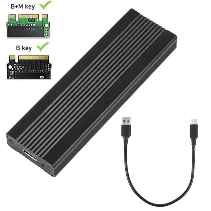 M2 NGFF SATA SSD External Hard Drive Case Adapter B HD HDD Box M.2 NVME SSD to USB 3.1 Disk Enclosure Key Type-C Cable