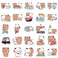 240 pcs Bubududu Stickers Lovely Cute Bubu Dudu Bear Couple Stickers for Laptop Scrapbook Journal Kids Girls Boys Stickers. 
