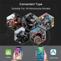 5 Inch Portable Motorcycle Waterproof Display Motorcycle Wireless for Carplay Android Auto GPS Navigation Smart Screen Easy to Use. 