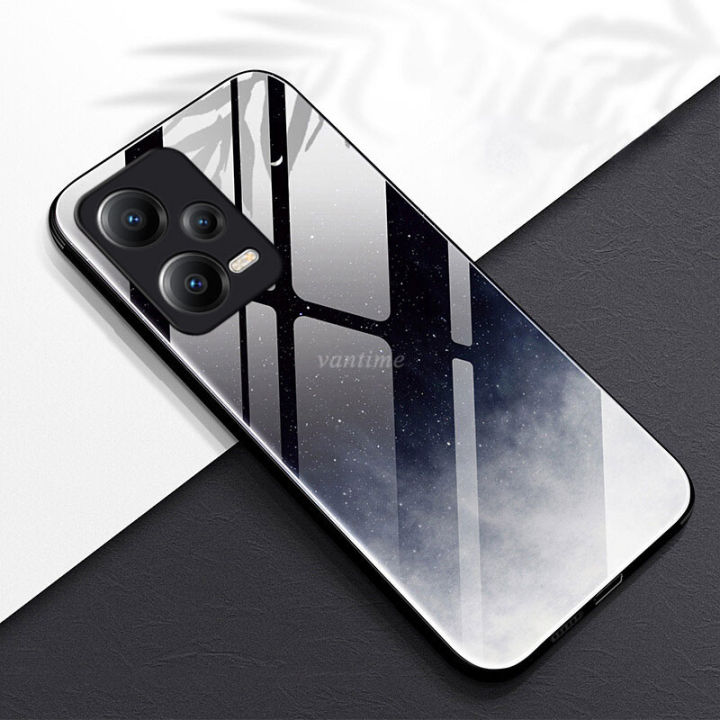 Vantime%20for%20Xiaomi%20Redmi%20Note%2012%20Pro+%20/%20Note%2012%20Pro%20Plus%205G%20Case%20Starry%20Sky%20Phone%20Back%20Hard%20Glass%20Cover%20-%20Image%202
