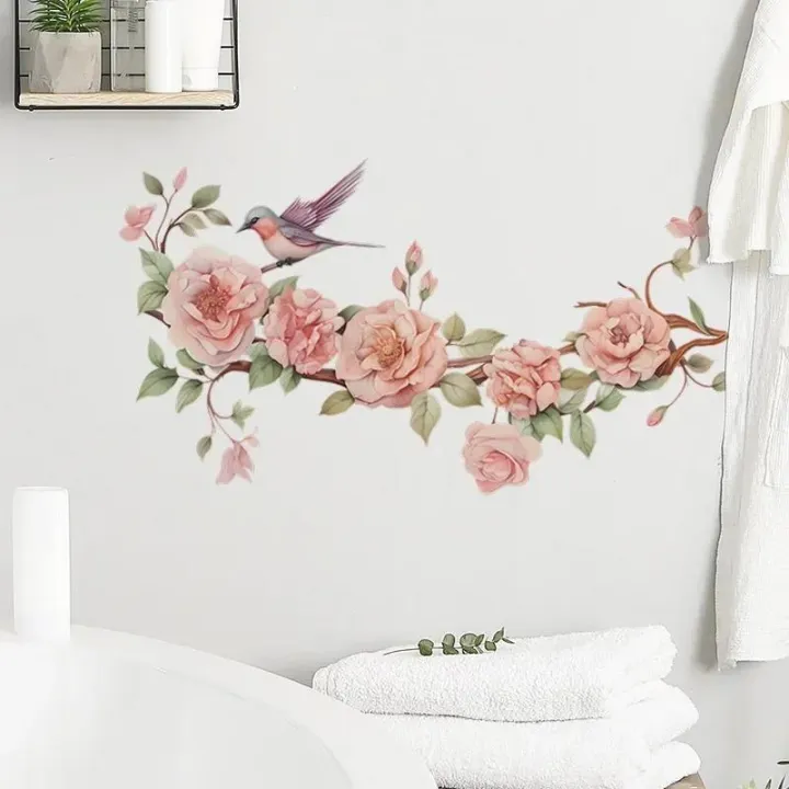 Flower%20Branches%20Bird%20Bedroom%20Living%20Room%20Study%20Home%20Decoration%20Wall%20Stickers%20Wholesale%20Self-adhesive%20Pegatinas%20De%20Pared%20-%20Image%203