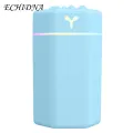 1 Set 260ML USB Humidifier Fine Atomization Continuous/Interval Spray Heavy Fog Colorful Night Light Silent 4.5W Air Diffuser for Home. 