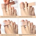 1 Pair Broken Toe fabric Wraps Cushioned Bandages tapes Hammer Toe Separator Splints.Toe Straight Hammertoe Wrap, One Size Fits All, Relieve Toe Pain. 