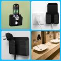 Wall Mounted Self-Adhesive Organizer Control Storage Box for Mobile Phone Charging, Remote Control, Multifunction Stand Rack Phone Plug Wall Holder hook (wmsa). 