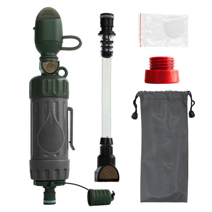 Multi functional portable water filter for outdoor emergency water purification