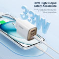 Toocki 33W GaN USB C Charger Digital Display PD Fast Charging For iPhone 15 14 Max Pro iPad For Xiaomi Poco Samsung S23 Charger. 