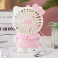USB handheld rechargeable Anime Hello Kitty mini fan Cute Fashion Cartoon Portable Usb Charge Fan Air Cooler Small Gift Fans. 