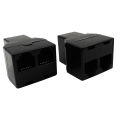 5PCS RJ12 6P6C Coupler 2 Way RJ11 Telephone Cable Splitter Adapter Suitable For Telephone. 