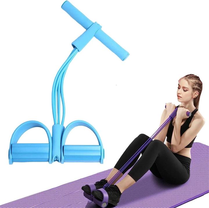 4 Resistance Elastic Pull Rope Training Device, Abdominal Resistance ...