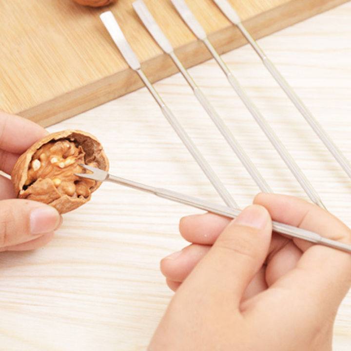 1pcs Stainless Steel Seafood Pick Multifunction Shellfish Fork Kitchen Gadget