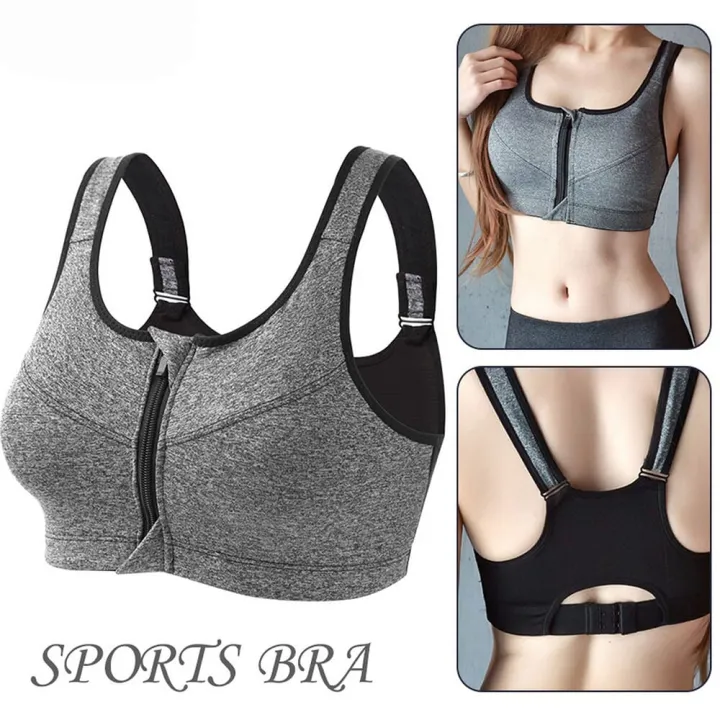 EsoGoal%20Women%20Sports%20Bra%20Front%20Zipper%20Closure%20Professional%20Anti%20Vibration%20Padded%20Shockproof%20with%20Removable%20Pads%20for%20Workout%20Running%20Gym%20Exercise%20-%20Image%202