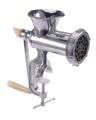 Meat Grinder Meat Mincer - Silver Manual Meat Mincers,Sausage Stuffer Hand Grinder,Hand Crank Mincer Grinding Machine Kitchen Tools for Ground Meat,Enema,Ramen,and Biscuit Making. 