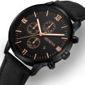 Men Casual Sport Watches Geneva Leather Band Calendar Quartz Watch   Reloj Hombre Erkek Kol Saati. 