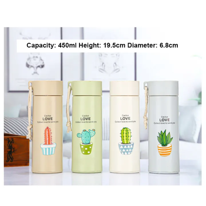 Cactus%20Motif%20Drinking%20Bottle,%20450ml%20Glass%20Material%20-%20Unique%20cactus%20bottle%20-%20Image%207