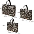 【ALLGOOD】1pc Large Capacity Foldable Cloth Shopping Bag Flower Pattern Bag Reusable Eco Friendly Waterproof Grocery Bags Shopping Tote Bags Shoulder Bag. 