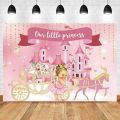 Princess Backdrops Pink Rainbow Castle Birthday Party Flowers World Poster Photographic Background Photocall Photo. 