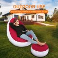 Inflatable Lounger Footstool Modern Home Leisure Inflatable Sofa Stool Set Living Room Balcony Nap Sofas Loungers Portable. 