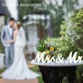 Wooden Letter Wedding Decorations 3D Character Decoration Props for Mr. and Mrs. Wedding Activities Singles Party DIY Decoration. 