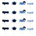High Quality Class Of 2025 Cake Topper Glitter Diploma Cupcake Decoration Odorless Safe Grad Cap Cake Pick for Food Decoration Cake Decoration Graduation Celebration. 
