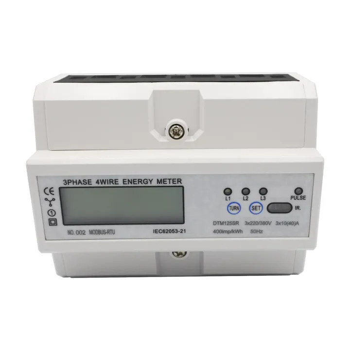 3 Phase 4 Wire DIN-Rail Energy Meter RS485 MODBUS Protocol AC220/380V ...