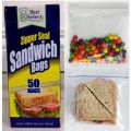 Sandwich Bags With Zipper Seal. 