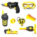 Children's Pretend Play Toy Drill Set with Screwdriver, Safety Glasses, Bolts, Nuts, and Repair Tools - Perfect Gift for Boys to Spark Learning and Imagination. 