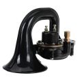 12V/24V Auto Air Horn Loud Truck Trumpet Air Horn with Electric Valve Flat for Car Vehicle Trucks Bus Van Train. 