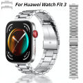 Metal Strap for Huawei Watch Fit 3 Adjustable Bracelet Wristband for Huawei Watch Fit 3 Smart Watch Stainless steel Accessories. 