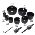 Professional 11PCS Set Hole Saw Drill Bit Kit Mandrel Wood Aluminum Plaster Board Copper Metal Plastic Carbon Steel Widely High Quality Hole Saw Kit With Carrying Case. 
