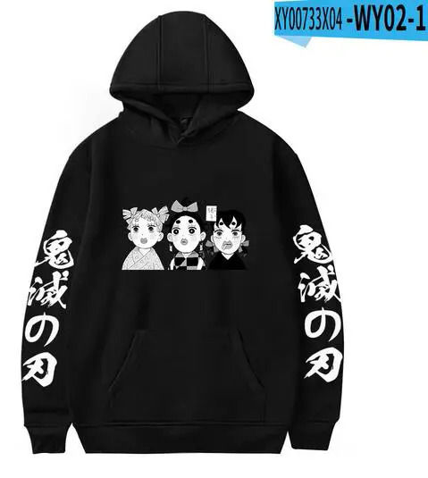 Demon Slayer anime hoodie oversized long sleeve sweatshirt Harajuku loose hoodies streetwear clothes