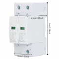 Overvoltage Protection 80KA House Voltage Protector 2P 275V Protective Device Quick Response Lightning Arrester Low Voltage Monitoring. 