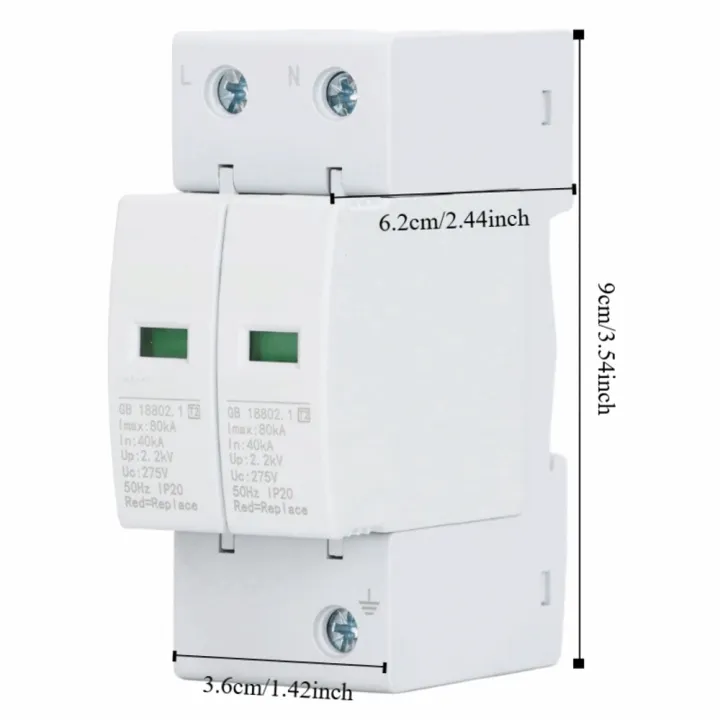 Overvoltage%20Protection%2080KA%20House%20Voltage%20Protector%202P%20275V%20Protective%20Device%20Quick%20Response%20Lightning%20Arrester%20Low%20Voltage%20Monitoring%20-%20Image%202