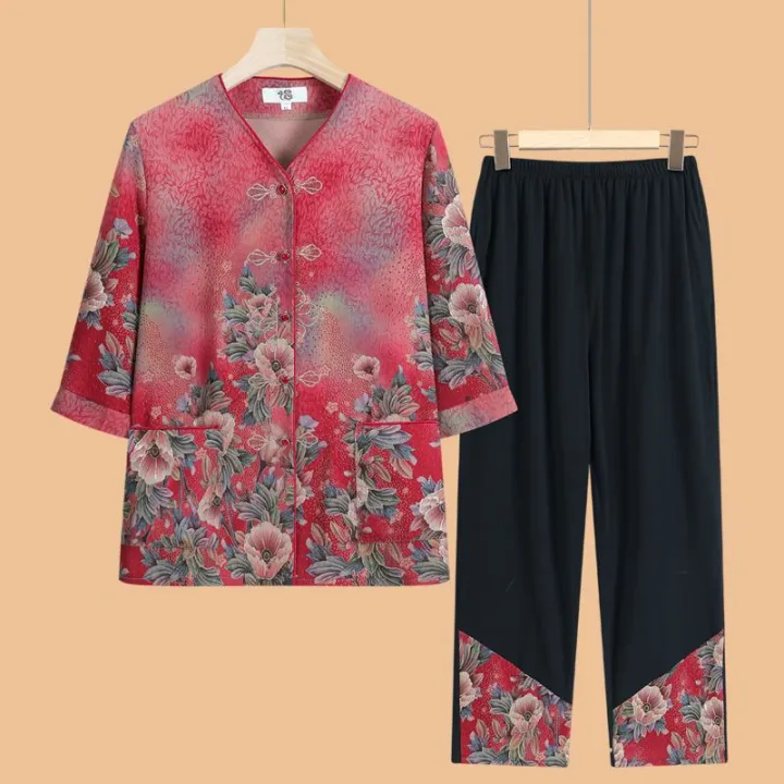 Old%20Women's%20Summer%20Grandma's%20Clothes%20Shirt%2060%20Years%20Old%2070%20Old%20Clothes%20Old%20Lady%20Shirt%20Middle-Aged%20Mom%20Suit%20-%20Image%206