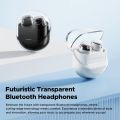 SoundPEATS Clear Dot Wireless Earbuds Bluetooth 5.3, In Ear Earphones Transparent Design with Microphones, IPX4 Waterproof, APP Control for Commute, Sports. 