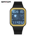 Sanda Fashion Men's Watches 50M Waterproof Sports Casual  Wristwatch for Male Clock Relogios Masculino 6052. 