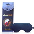 FOM (Friends of Meditation) 100% Mulberry Silk Eye Mask, Super Smooth Sleep Mask and Blind Fold (Navy Blue). 