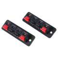 2Pcs 4 Positions Spring Connector Terminal Audio Speaker Terminals Wiring Clip. 