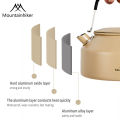 Mountainhiker 1.4L Camping Te-apot Outdoor Water Kettle Picnic Hiking Cookware Soup Boiling Te-a Pot Cof-fee Cup. 