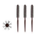Nylon Round Hair Brush Anti-Static Comb Hairdressing Blow Drying Blow Bangs Pear Head Straight Hair Hairdressing Wooden Comb. 