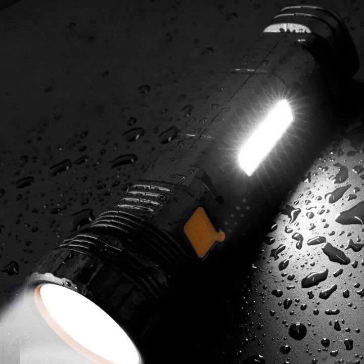 USB/Solar%20Charging%20Flashlight%20Built-in%20Battery%20Torch%20with%20Side%20Lanterna%20Waterproof%20Multi-function%20Emergency%20Power%20Bank%20Hand%20Lamp%20-%20Image%202