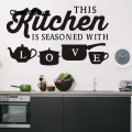 【Miga Plaza】This Kitchen Is Seasoned With Love Home Wall Stickers Decals Art Quotes Kitchen Home-Decor. 
