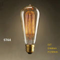 40W E27 220-240V Edison Light Bulb, Retro Yellow Light W-filament Bulb Coffee House Decor Industrial Style Lamp. 