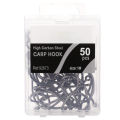 Poplikdfr 50pcs Fishing Hooks Beak Offset Circle Hook High Carbon Steel Barbed Long Shank Hooks With Box Package For CARP Saltwater Freshwater. 