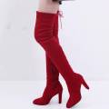 【BestGO】Women Stretch Faux Slim High Boots Over The Knee Boots High Heels Shoes. 