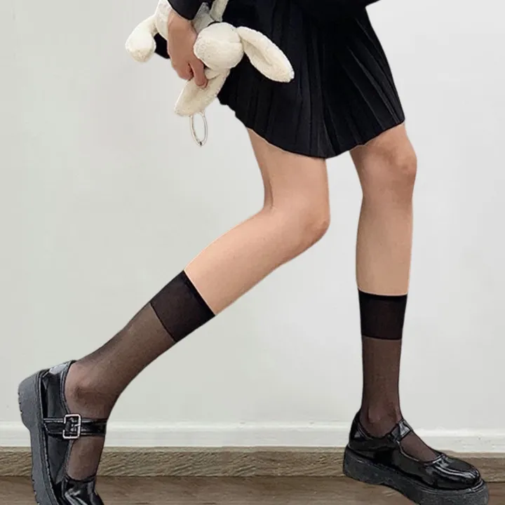 Quasar%20Women%20Hosiery%20Japanese%20College%20Style%20Mesh%20Long%20Socks%20Perfect%20for%20Cosplay%20Skirts%20Ultra-thin%20See-through%20Design%20Solid%20Color%20Mid%20Tube%20Socks%20for%20Women%20Solid%20Color%20Stockings%20-%20Image%204