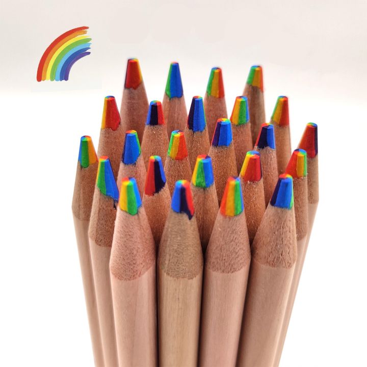 1/5/10Pcs%20Wood%207%20Colors%20Rainbow%20Core%20Colored%20Pencils%20DIY%20Cute%20Color%20Pencil%20For%20Kid%20School%20Graffiti%20Drawing%20Painting%20-%20Image%207