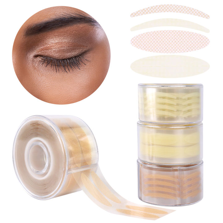 600Pcs/Box Big Eyelid Tape Sticker Double Fold Self Adhesive Eyelid Tape Stickers S/L Makeup Clear Beige Invisible Tool