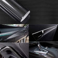 6D Carbon Fiber Vinyl Wrap Film Glossy Black Matte Black Self Adhesive Vinyl Car Wrap Foil Sticker Console Computer Laptop Skin sticker Size: 50cmx150cm. 
