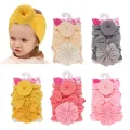 3-Piece Newborn Baby Girl Headbands - Flower Bow Knot Hair Accessories. 
