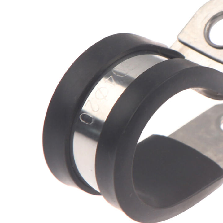 2pcs%20304%20Stainless%20Steel%20Rubber%20Lined%20P%20Clips%20Cable%20Mounting%20Hose%20Pipe%20Clamp%20-%20Image%206